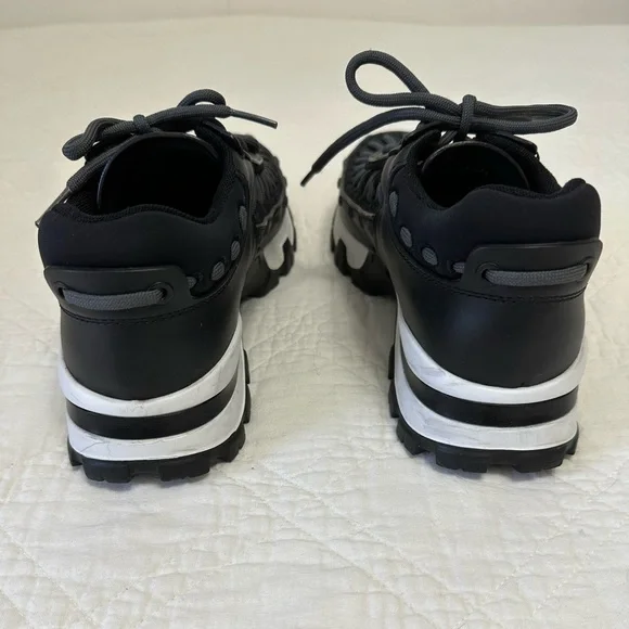 Zegna Couture Claudio Sneakers, men’s size 10, black, hand threaded